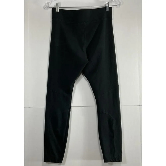 Nike Air Logo Cropped Leggings Black Mid Rise Size Medium - Picture 2 of 9